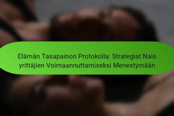 Elämän Tasapainon Protokolla: Strategiat Nais yrittäjien Voimaannuttamiseksi Menestymään