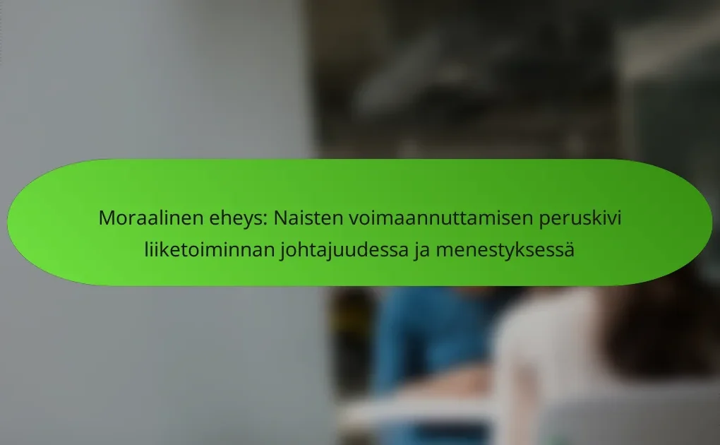 Moraalinen eheys: Naisten voimaannuttamisen peruskivi liiketoiminnan johtajuudessa ja menestyksessä