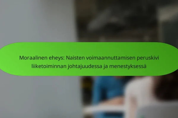 Moraalinen eheys: Naisten voimaannuttamisen peruskivi liiketoiminnan johtajuudessa ja menestyksessä