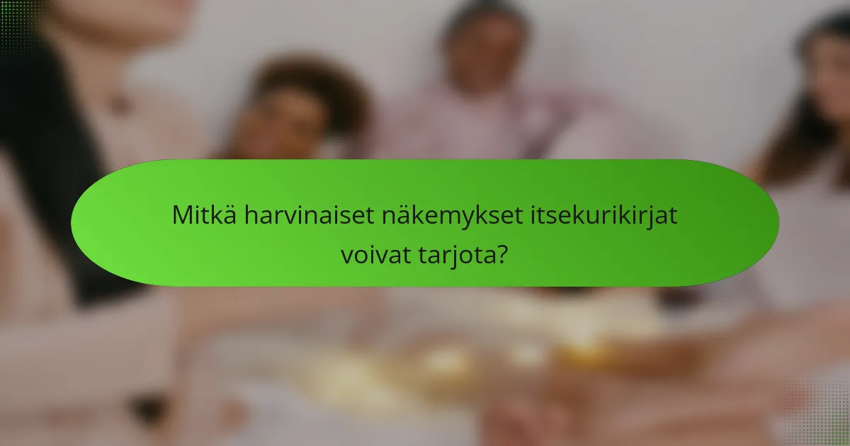 Mitkä harvinaiset näkemykset itsekurikirjat voivat tarjota?