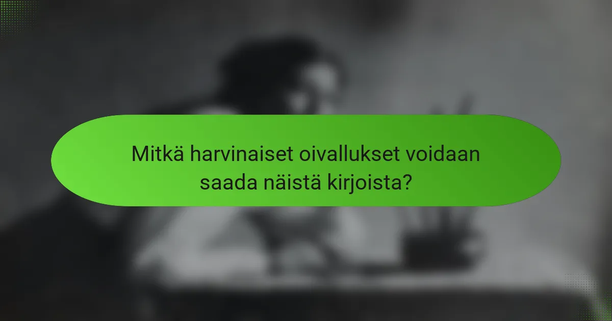 Mitkä harvinaiset oivallukset voidaan saada näistä kirjoista?